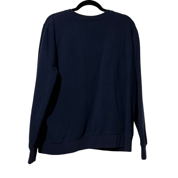 Holiday Editions size XL navy blue snowman appliqué winter Christmas sweatshirt - Picture 3 of 6